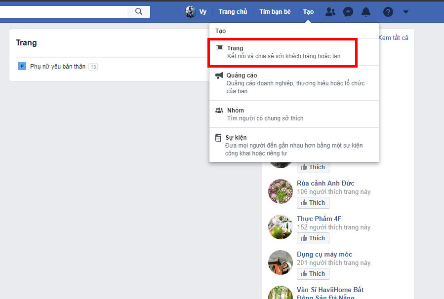 tạo fanpage bán hàng