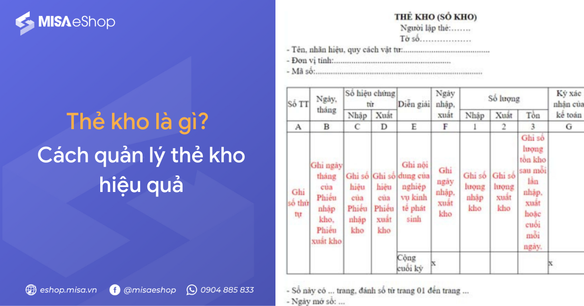 the-kho-la-gi Thẻ kho là gì? Cách quản lý thẻ kho hiệu quả