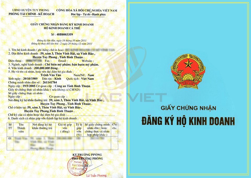 giấy phép đăng ký hộ kinh doanh kinh doanh